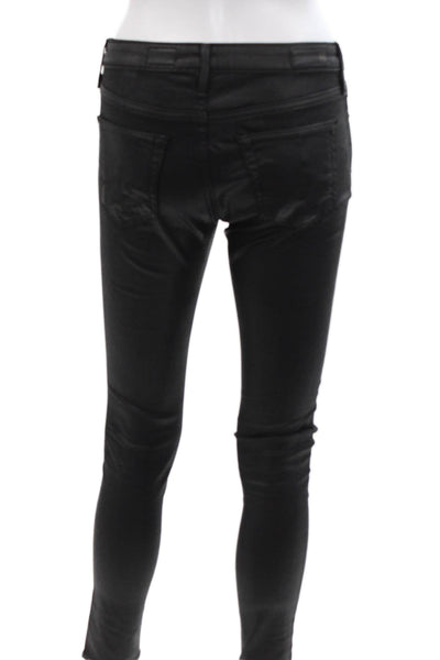AG Adriano Goldschmied Womens The Legging Ankle Skinny Pants Black Size 25