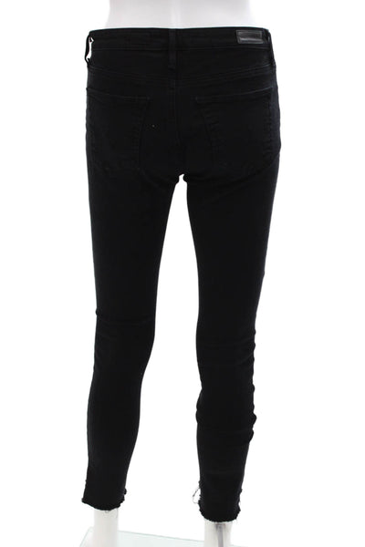 AG Adriano Goldschmied Women Ankle Skinny Jeans Black High Rise Size 26