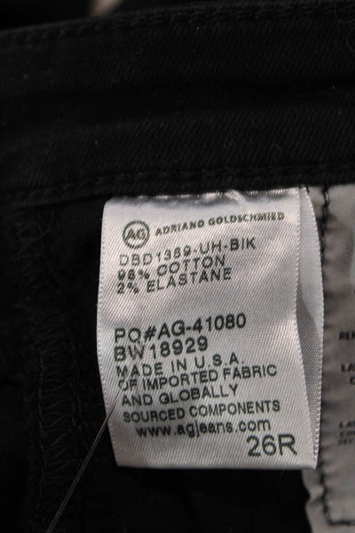 AG Adriano Goldschmied Women Ankle Skinny Jeans Black High Rise Size 26