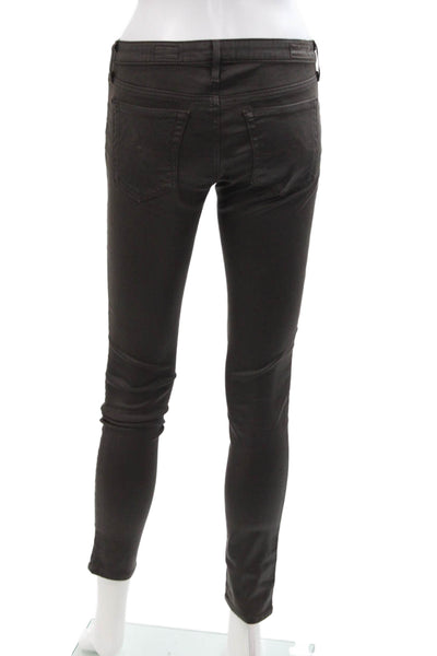AG Adriano Goldschmied Womens The Legging Ankle Pants Java Brown Size 26