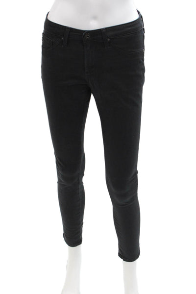 AG Adriano Goldschmied Womens The Leggings Skinny Ankle Pants Black Size 25