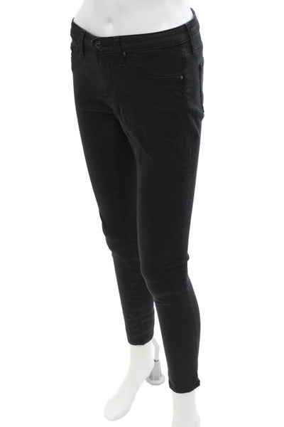 AG Adriano Goldschmied Womens The Leggings Skinny Ankle Pants Black Size 25