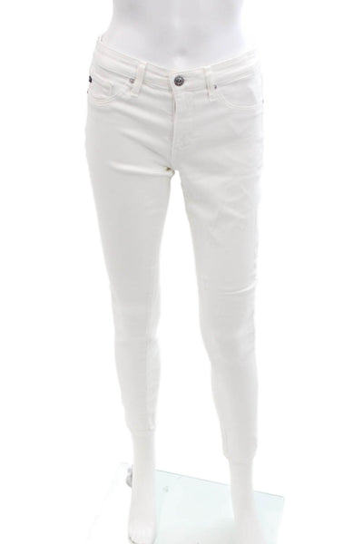 AG Adriano Goldschmied Women Ankle Skinny White Jeans Size 26