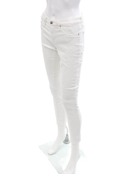 AG Adriano Goldschmied Women Ankle Skinny White Jeans Size 26