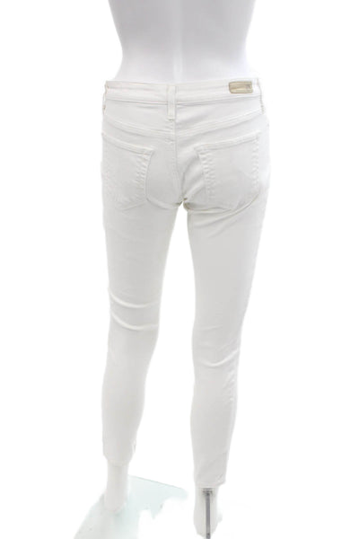 AG Adriano Goldschmied Women Ankle Skinny White Jeans Size 26