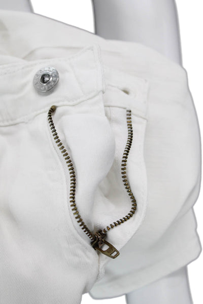 AG Adriano Goldschmied Women Ankle Skinny White Jeans Size 26