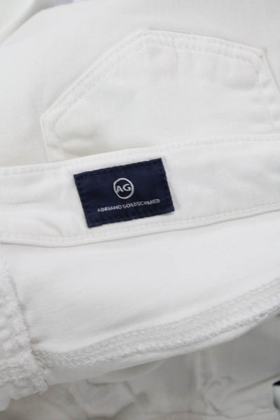 AG Adriano Goldschmied Women Ankle Skinny White Jeans Size 26