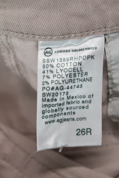 AG Adriano Goldschmied Women Pink Ankle Skinny Jeans Midrise 28in Size 26
