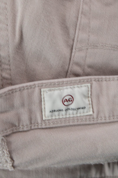 AG Adriano Goldschmied Women Pink Ankle Skinny Jeans Midrise 28in Size 26