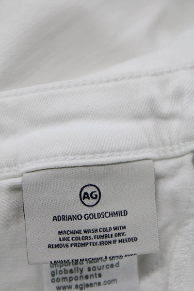 AG Adriano Goldschmied Womens Ankle Skinny Jeans White Size 25