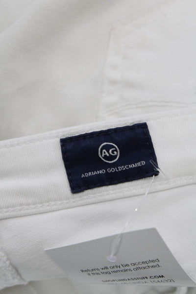 AG Adriano Goldschmied Womens Ankle Skinny Jeans White Size 25