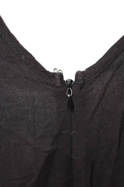 TOBI Womens V-Neck Sleeveless Wide-Leg Jumpsuit Brown Size M