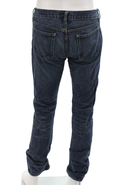 J Crew Mens Straight Jeans Dark Blue Cotton Size 32