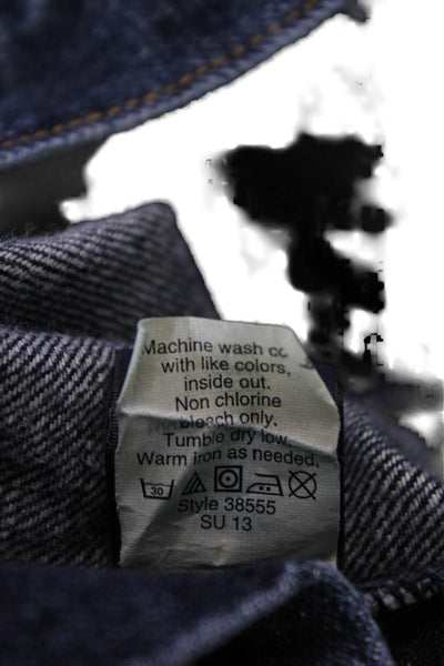 J Crew Mens Straight Jeans Dark Blue Cotton Size 32