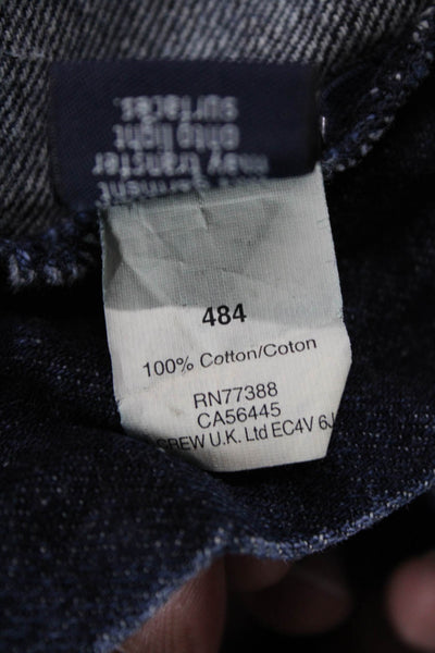 J Crew Mens Straight Jeans Dark Blue Cotton Size 32