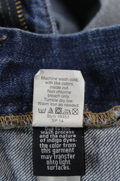 J Crew Mens Straight Blue Jeans 100% Cotton Button Fly Size 32