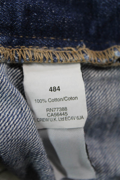 J Crew Mens Straight Blue Jeans 100% Cotton Button Fly Size 32