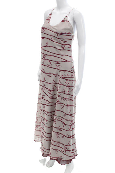 RaMona LaRue Womens Beige Maxi Slip Dress V-Neck Sleeveless Button Size XS
