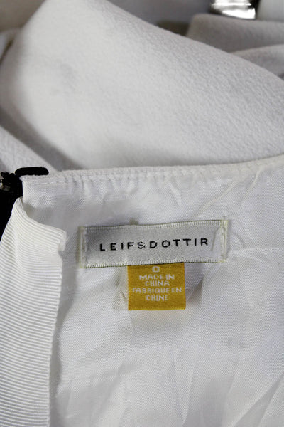 Leifsdottir Anthropologie Womens A-Line Shift Dress Black V-Neck Size 0