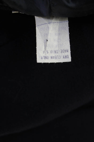 Giorgio Sant Angelo Womens Button Down Coat Navy Blue Wool Size 8
