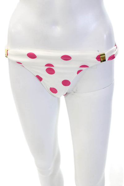 Sofia by Vix Womens Polka Dot Cheeky Bikini Bottom White Size M