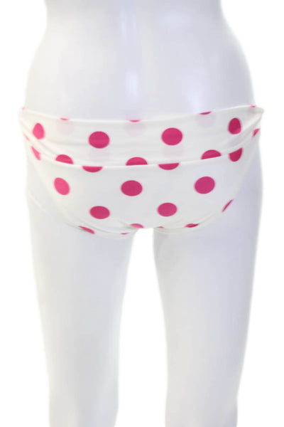Sofia by Vix Womens Polka Dot Cheeky Bikini Bottom White Size L