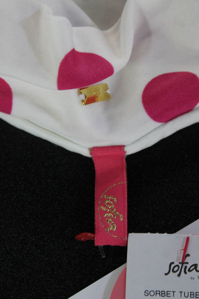 Sofia by Vix Womens Polka Dot Cheeky Bikini Bottom White Size L