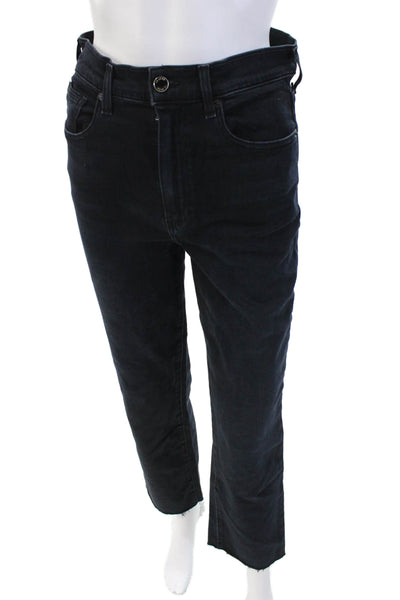 Le Jean Unisex Black Straight Cropped Jeans Size 27