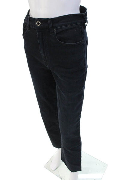Le Jean Unisex Black Straight Cropped Jeans Size 27
