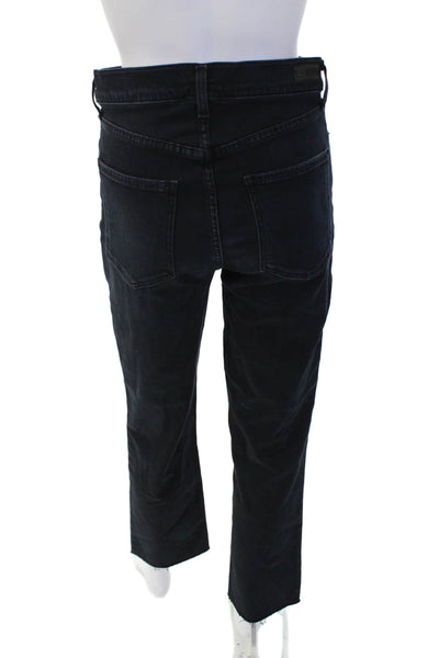 Le Jean Unisex Black Straight Cropped Jeans Size 27