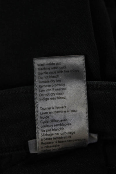 Le Jean Unisex Black Straight Cropped Jeans Size 27