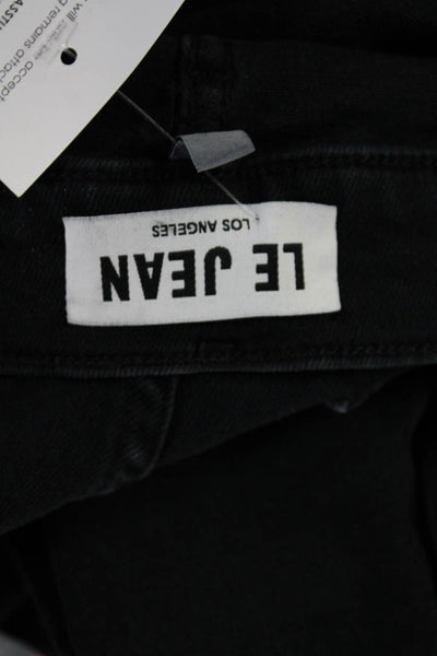 Le Jean Unisex Black Straight Cropped Jeans Size 27