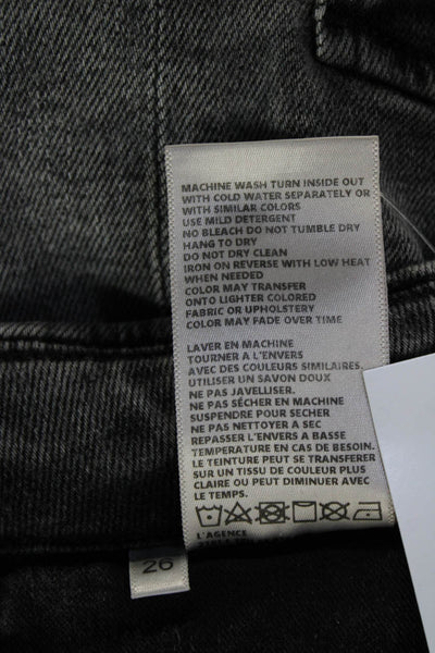 L Agence Unisex Gray Cargo Pants High Rise Button Fly Size 26