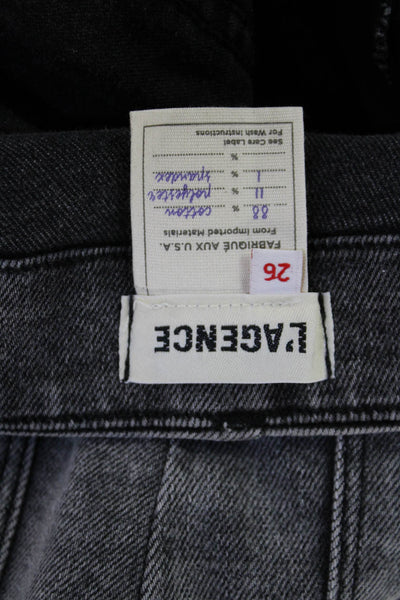 L Agence Unisex Gray Cargo Pants High Rise Button Fly Size 26