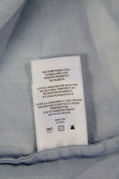 Rails Women Light Blue V-Neck Short Sleeve Blouse Tencel Size XS