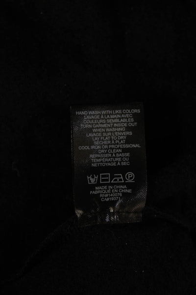 Generation Love Womens Henley Collared Zip Sweatshirt Black Size S