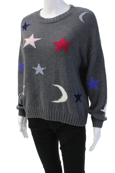 Rails Unisex Dark Gray Moon Graphic Pullover Sweater Size XS