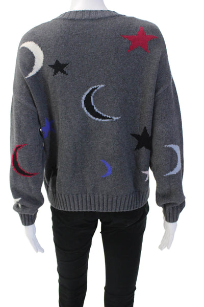 Rails Unisex Dark Gray Moon Graphic Pullover Sweater Size XS