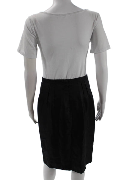 Charles Chang-Lima Womens Textured Zip Lace Skirt Black Size 08