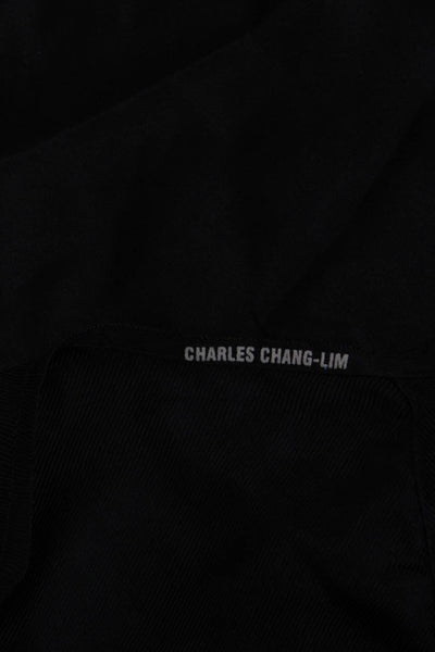 Charles Chang-Lima Womens Sleeveless V-Neck Solid Polyester Blend Blouse Size M