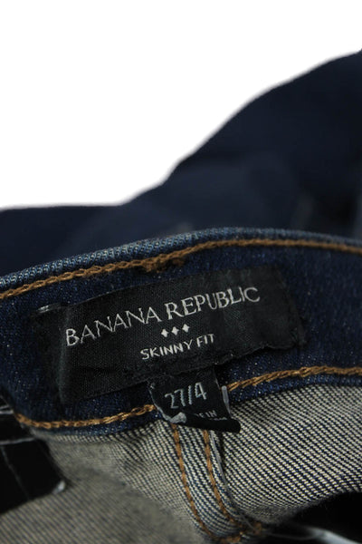Banana Republic Women Skinny Dark Blue High Rise Jeans Size 27