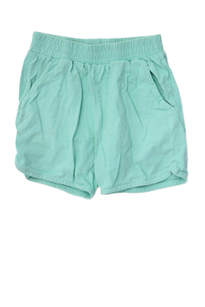 Hanna Andersson Girls Cotton Stretch Casual Shorts Blue Size 6-7