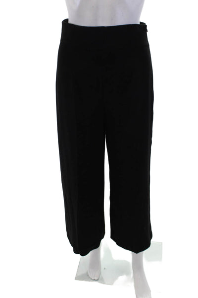 Zara Womens Darted Zipped Straight Leg Dress Pants Black Size S