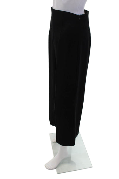 Zara Womens Darted Zipped Straight Leg Dress Pants Black Size S