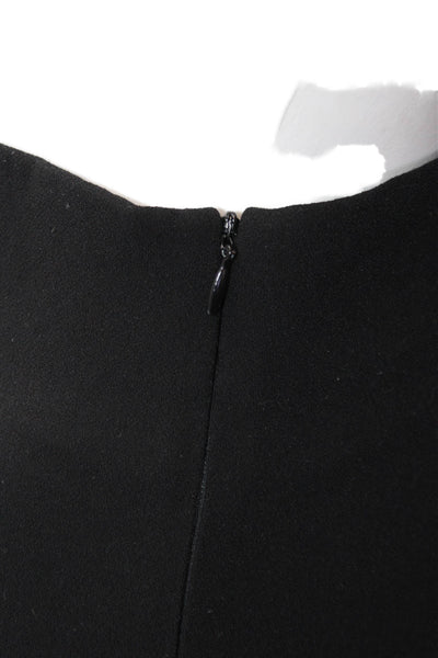 Zara Womens Darted Zipped Straight Leg Dress Pants Black Size S