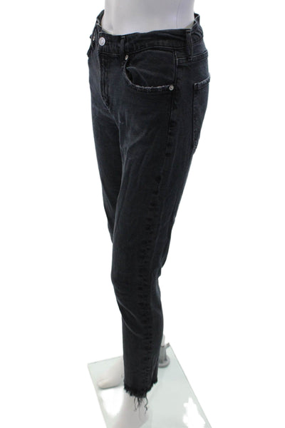 Agolde, Womens Black High Waist Cropped Ankle Jeans Size 27