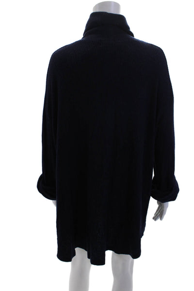 Reformation Unisex Dark Blue Turtleneck Pullover Sweater Long Sleeve Size S