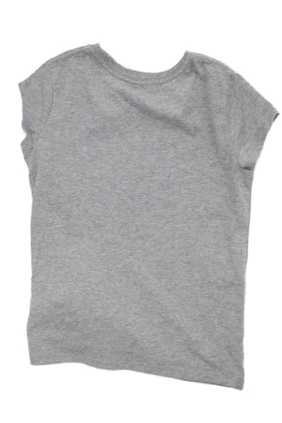 Polo Ralph Lauren Childrens Girls Core Replen Tee Shirt Grey Cotton Size 7