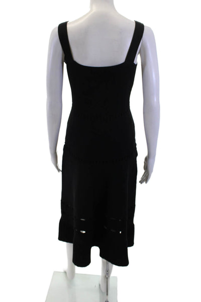 Alexis Women Sweater Tank Dress Black V-Neck Sleeveless Full-Length Size L