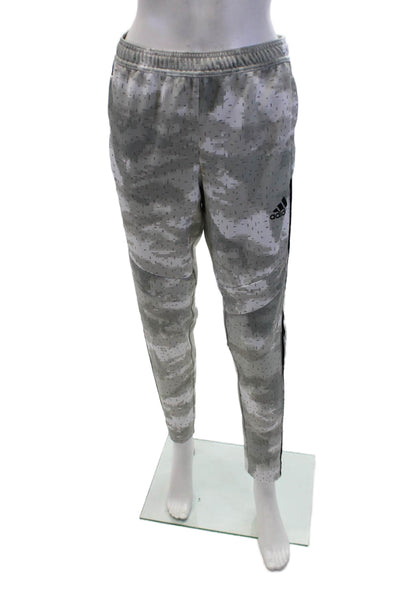 Adidas Mens Jogger Sweatpants Gray Camo Drawstring Size S